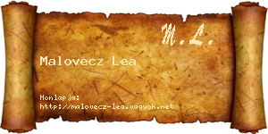 Malovecz Lea névjegykártya